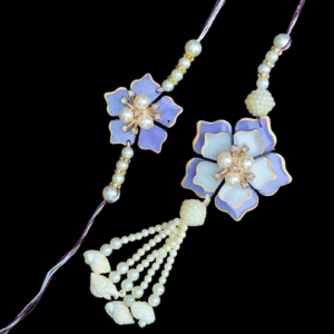 Customised Flower Bhai-Bhabhi Combo Rakhi