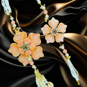Handmade Flower theme Bhai-Bhabhi Combo Rakhi