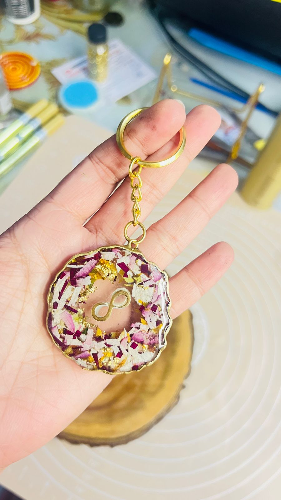 Rose Preservation Keychain